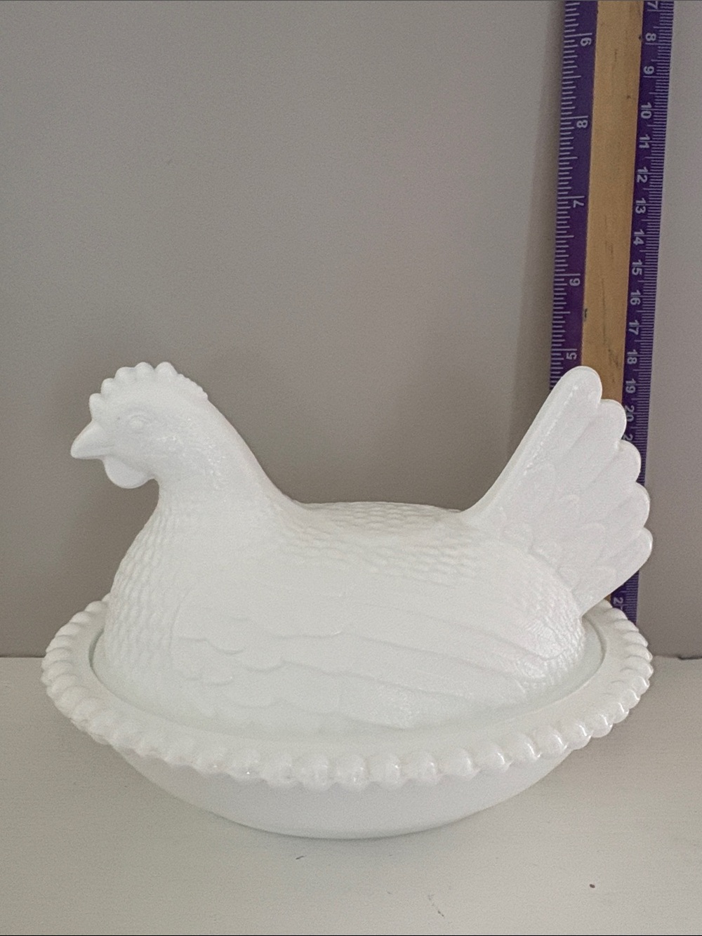 Indiana Glass HEN ON A NEST white milk glass dish - Picture 16 of 16